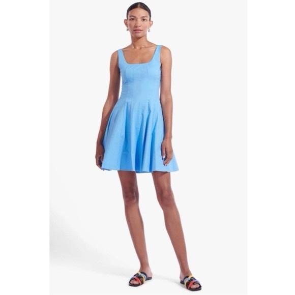 STAUD Dresses & Skirts - STAUD Wells Mini Dress in Cornflower Blue